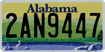 AL license plate 2AN9447