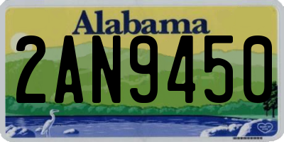 AL license plate 2AN9450