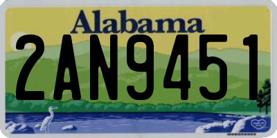AL license plate 2AN9451