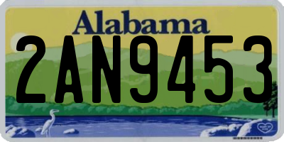 AL license plate 2AN9453