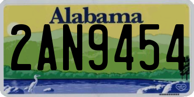 AL license plate 2AN9454