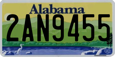 AL license plate 2AN9455