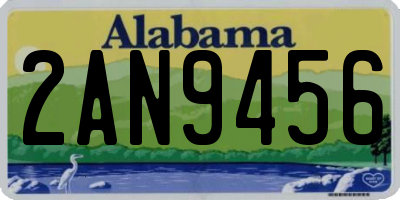 AL license plate 2AN9456