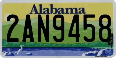 AL license plate 2AN9458