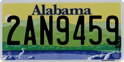 AL license plate 2AN9459