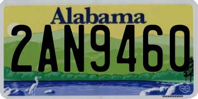 AL license plate 2AN9460