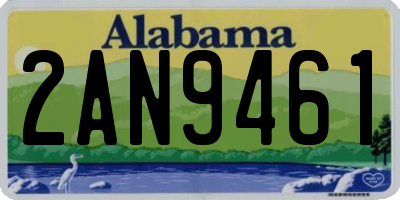 AL license plate 2AN9461