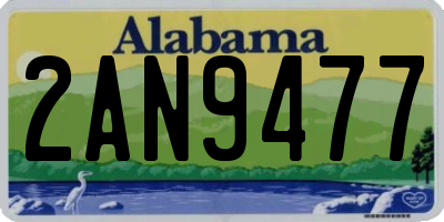 AL license plate 2AN9477
