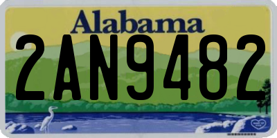 AL license plate 2AN9482