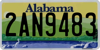 AL license plate 2AN9483
