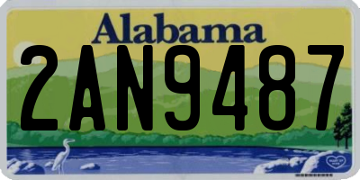 AL license plate 2AN9487