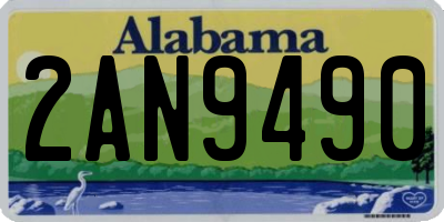 AL license plate 2AN9490