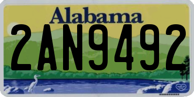 AL license plate 2AN9492
