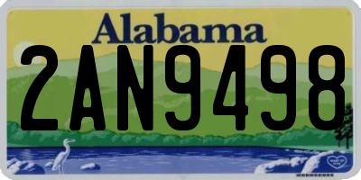 AL license plate 2AN9498