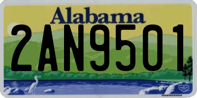 AL license plate 2AN9501