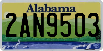 AL license plate 2AN9503