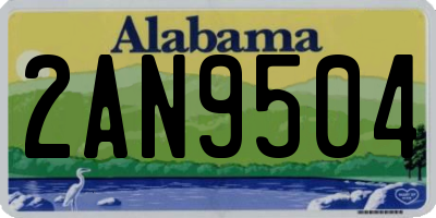 AL license plate 2AN9504