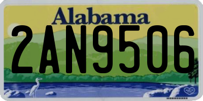 AL license plate 2AN9506