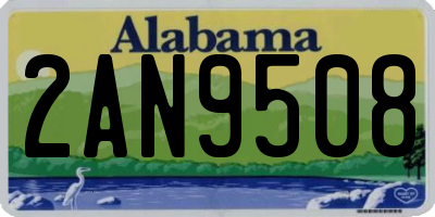 AL license plate 2AN9508