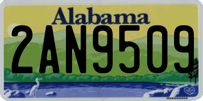AL license plate 2AN9509