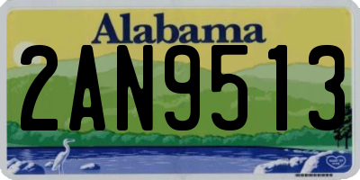 AL license plate 2AN9513