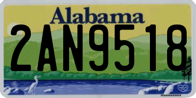 AL license plate 2AN9518