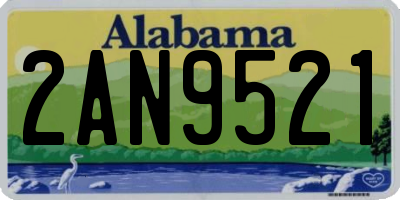 AL license plate 2AN9521