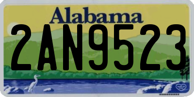 AL license plate 2AN9523