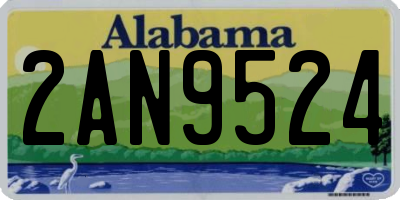 AL license plate 2AN9524