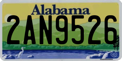 AL license plate 2AN9526