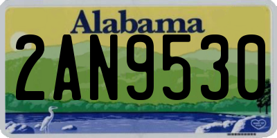 AL license plate 2AN9530