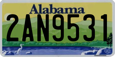 AL license plate 2AN9531
