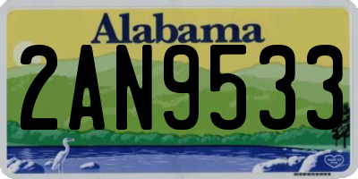 AL license plate 2AN9533
