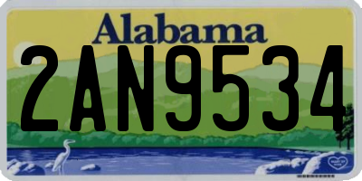 AL license plate 2AN9534