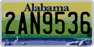 AL license plate 2AN9536