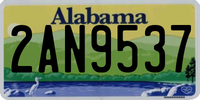 AL license plate 2AN9537
