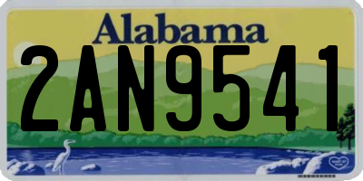 AL license plate 2AN9541