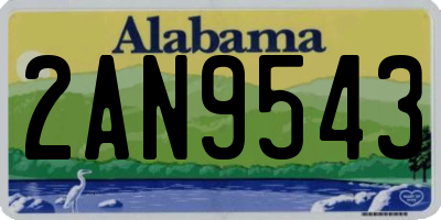 AL license plate 2AN9543
