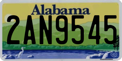 AL license plate 2AN9545