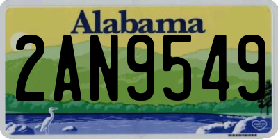 AL license plate 2AN9549