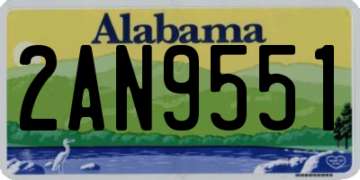 AL license plate 2AN9551