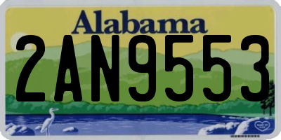 AL license plate 2AN9553