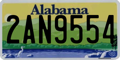 AL license plate 2AN9554