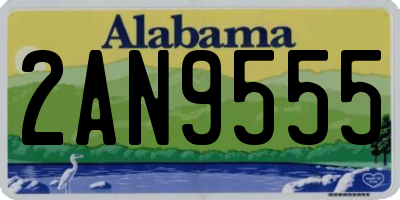 AL license plate 2AN9555