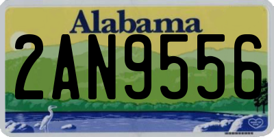 AL license plate 2AN9556