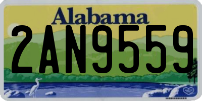 AL license plate 2AN9559