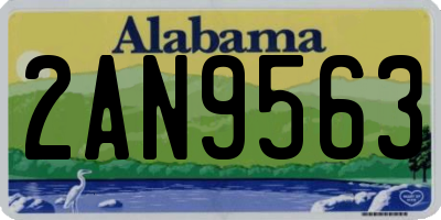 AL license plate 2AN9563