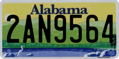 AL license plate 2AN9564