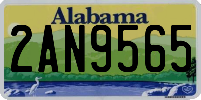 AL license plate 2AN9565