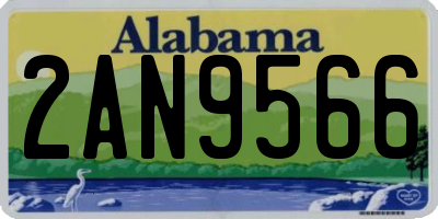 AL license plate 2AN9566